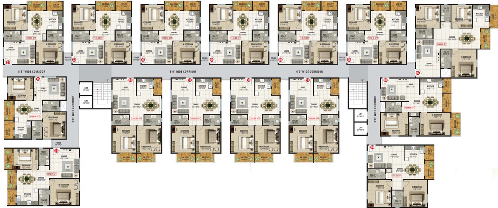 Floor Plan of SBB Sapphire in Whitefield, Bangalore - Image 340701