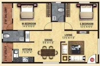 2 BHK Flat in Sri Balaji Serenity in Bellandur, Bangalore - Image 883449
