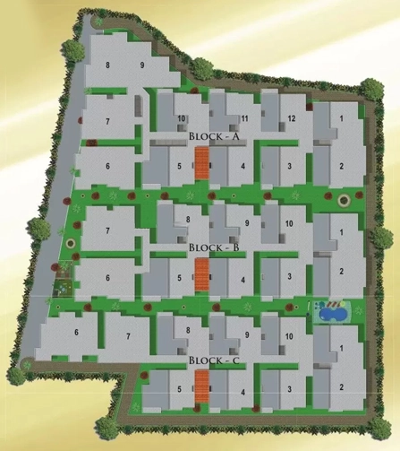Master Plan of Vandana Earls Court in HSR Layout, Bangalore - Image 340739
