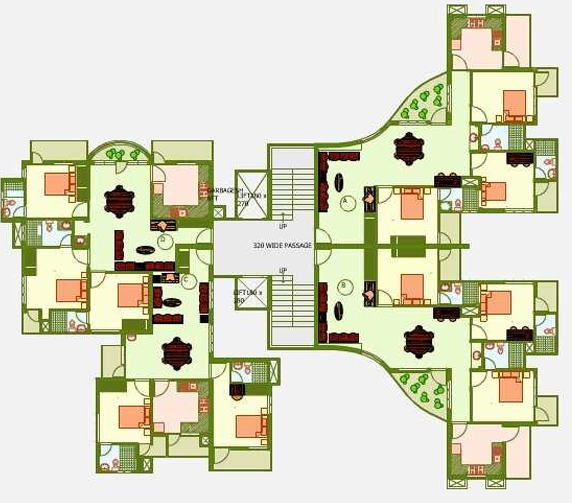 Floor Plan of Copper Hills in Ernakulam, Kochi - Image 340781