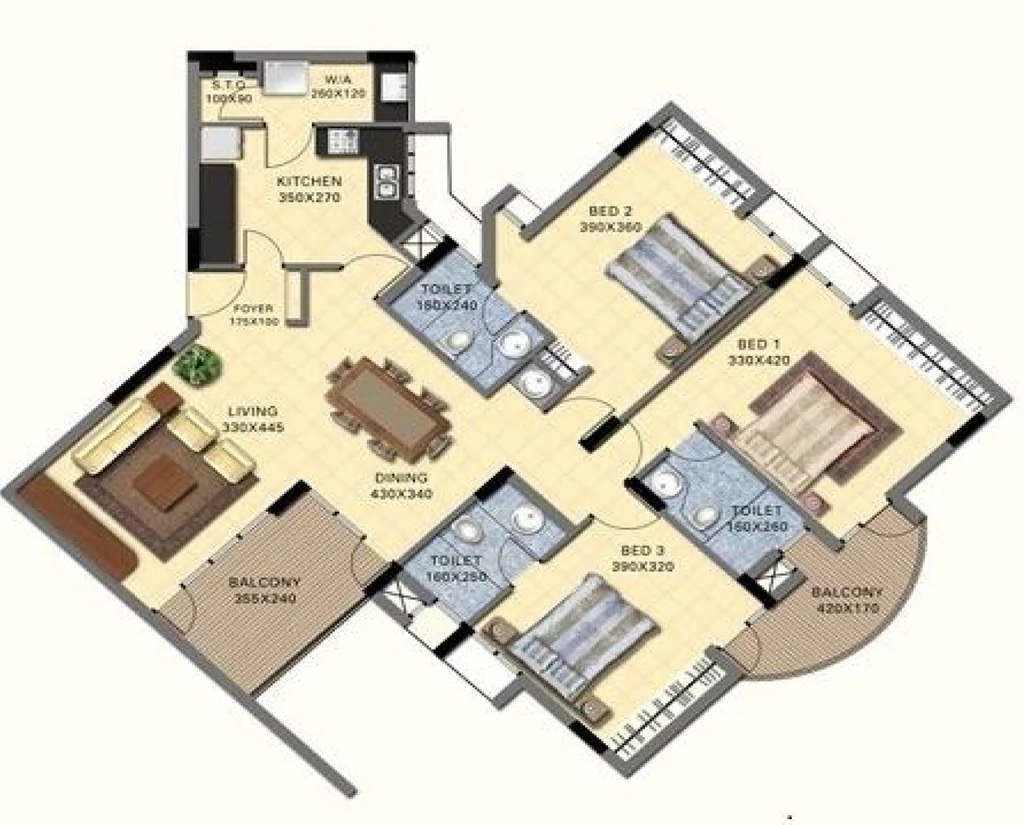 3 BHK Flat in Trinity World in Kakkanad, Kochi - Image 883496