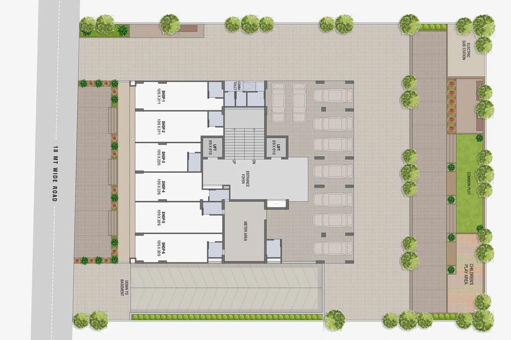 Master Plan of Aksharth Elegance in Tragad, Ahmedabad - Image 340830