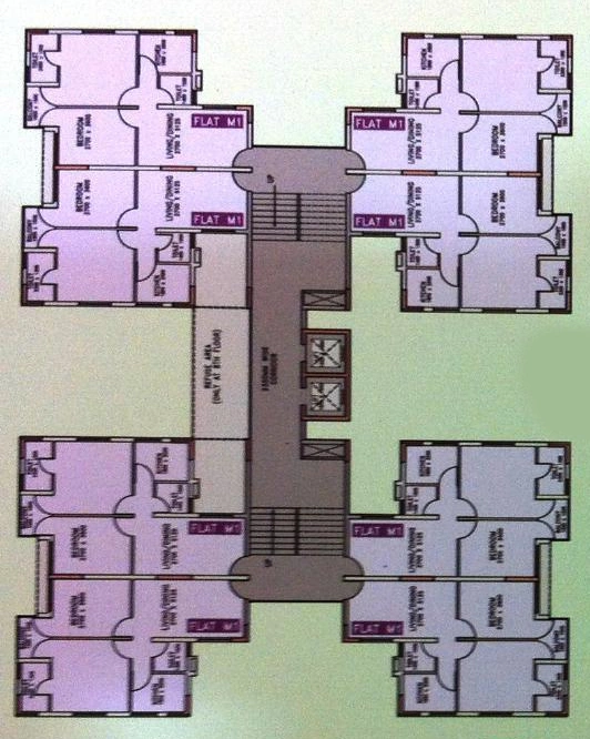 Floor Plan of Shrachi Greenwood Elements in New Town, Kolkata - Image 340845