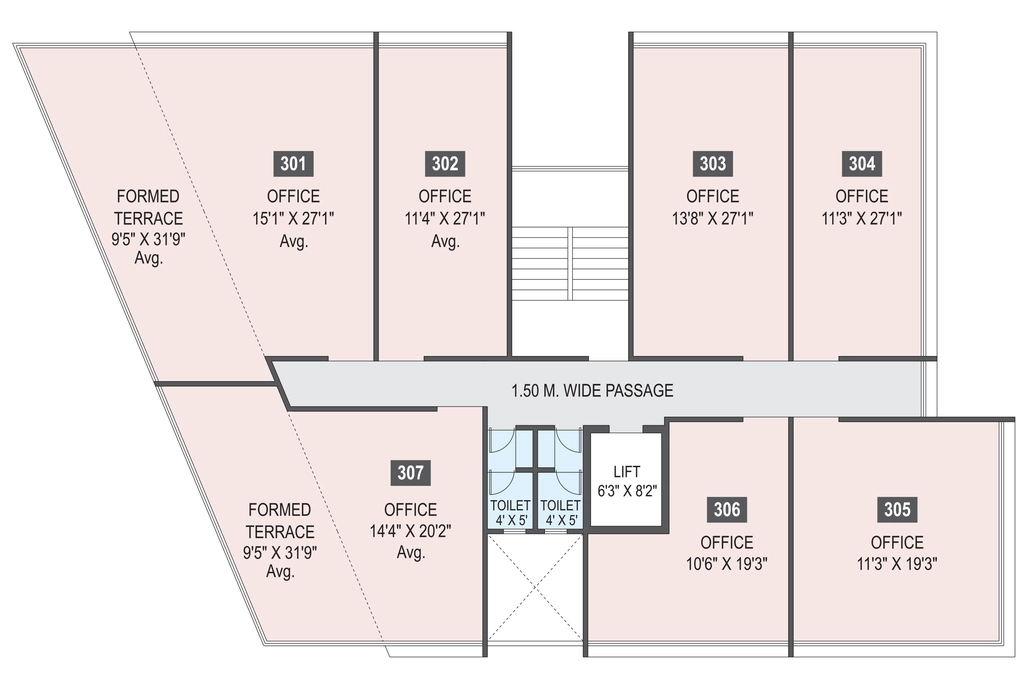 Floor Plan of Esbee Square in Bopodi, Pune - Image 340877