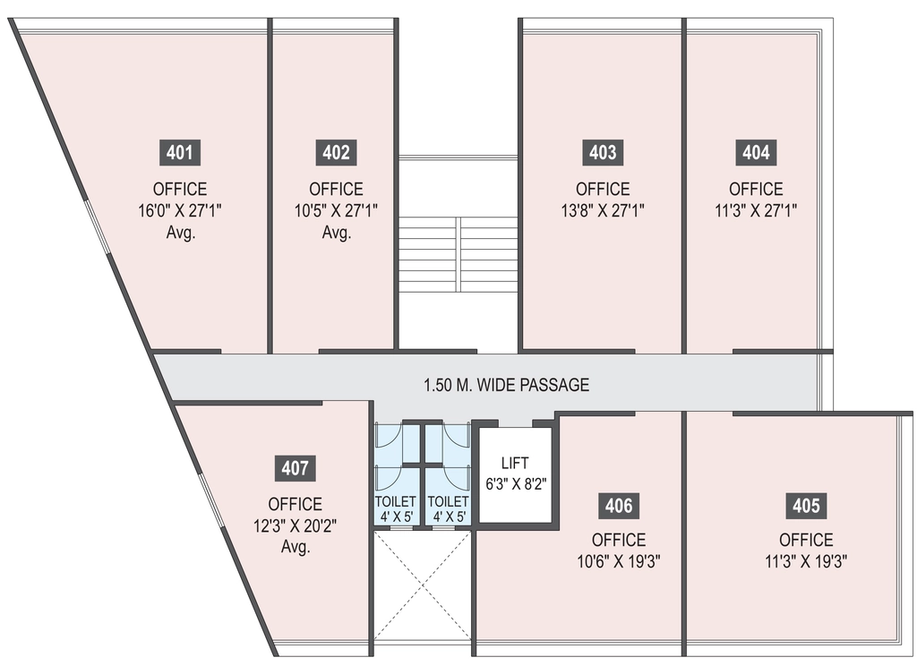 Floor Plan of Esbee Square in Bopodi, Pune - Image 340875