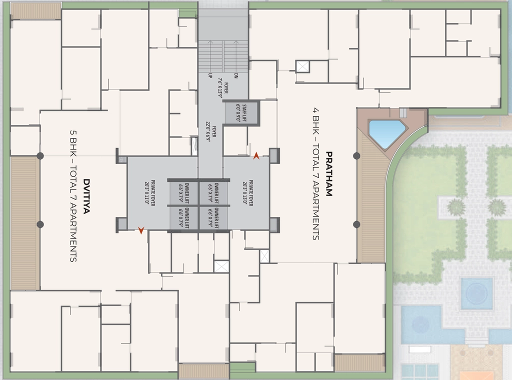 Floor Plan of Jay Vaikunth in Ambli, Ahmedabad - Image 340970