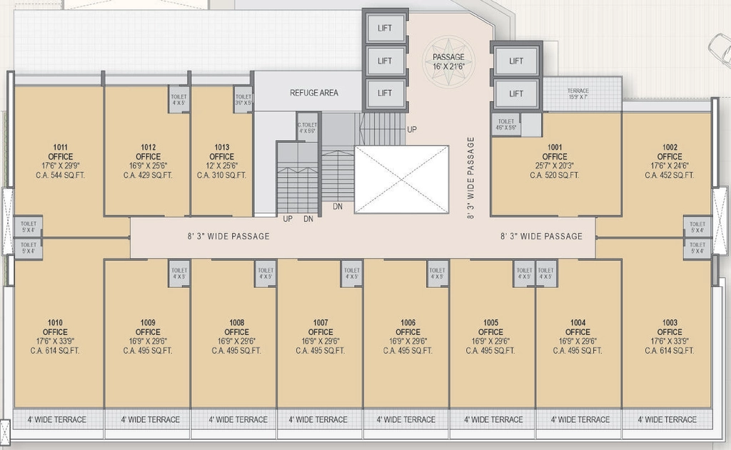 Floor Plan of Nemi Eminent in Vesu, Surat - Image 341022