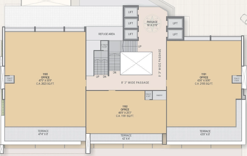 Floor Plan of Nemi Eminent in Vesu, Surat - Image 341023