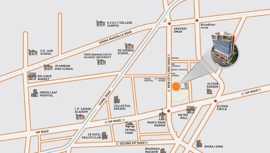 Location of Nemi Eminent in Vesu, Surat - Image 341021