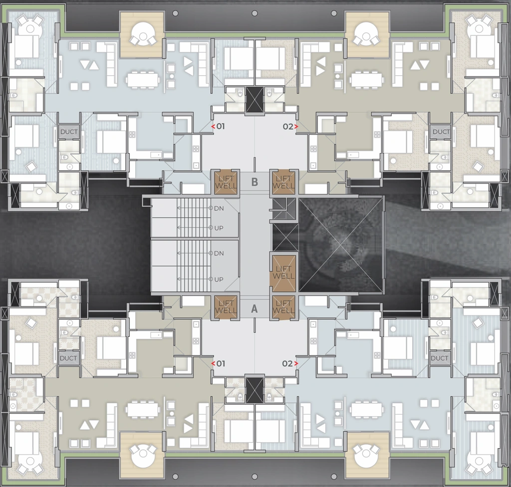 Floor Plan of Samor The Gold in Hebatpur, Ahmedabad - Image 341073