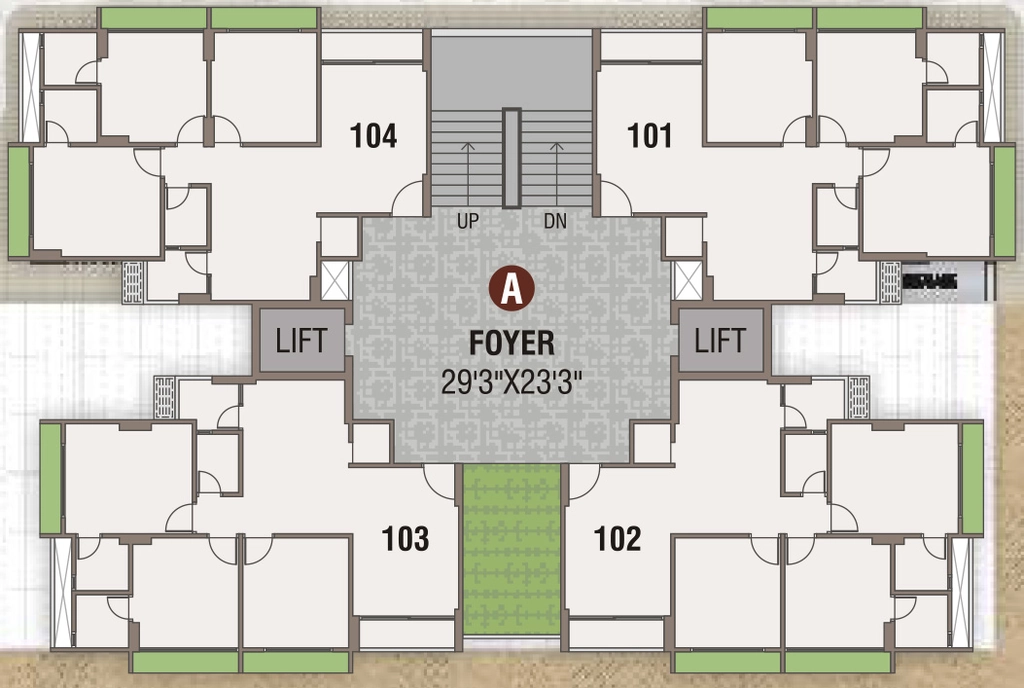 Floor Plan of Shubh Greens in Vastral, Ahmedabad - Image 341089