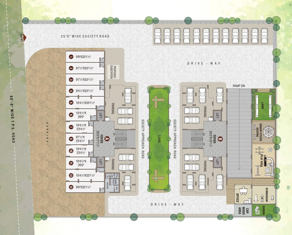 Master Plan of Shubh Greens in Vastral, Ahmedabad - Image 341090