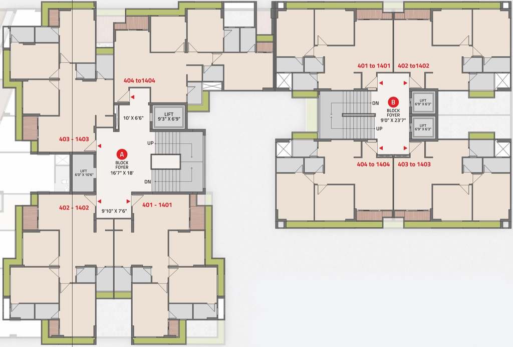 Floor Plan of Swastik Gardenia in Tragad, Ahmedabad - Image 341140