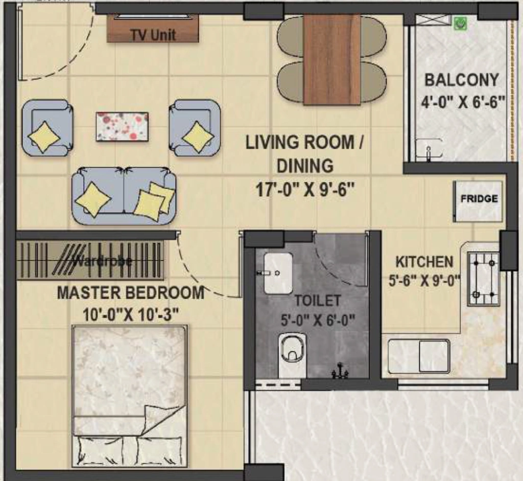 1 BHK Flat in Jagannaath Vedaanta in Peelamedu, Coimbatore - Image 883731