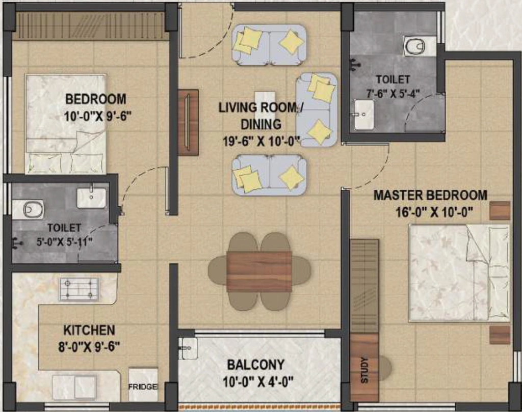 2 BHK Flat in Jagannaath Vedaanta in Peelamedu, Coimbatore - Image 883734