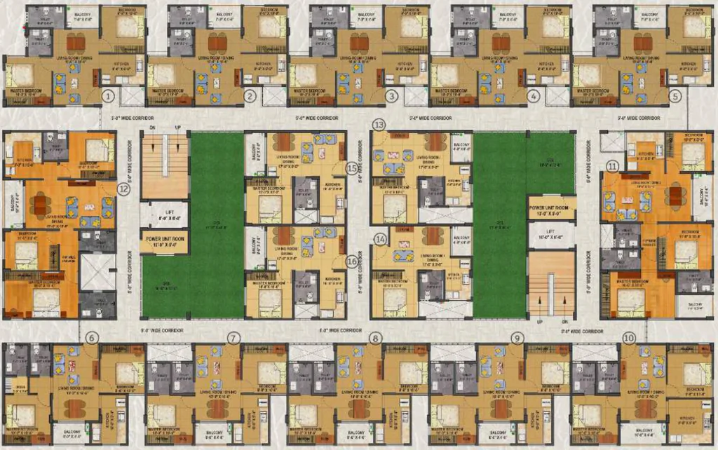 Floor Plan of Jagannaath Vedaanta in Peelamedu, Coimbatore - Image 341207
