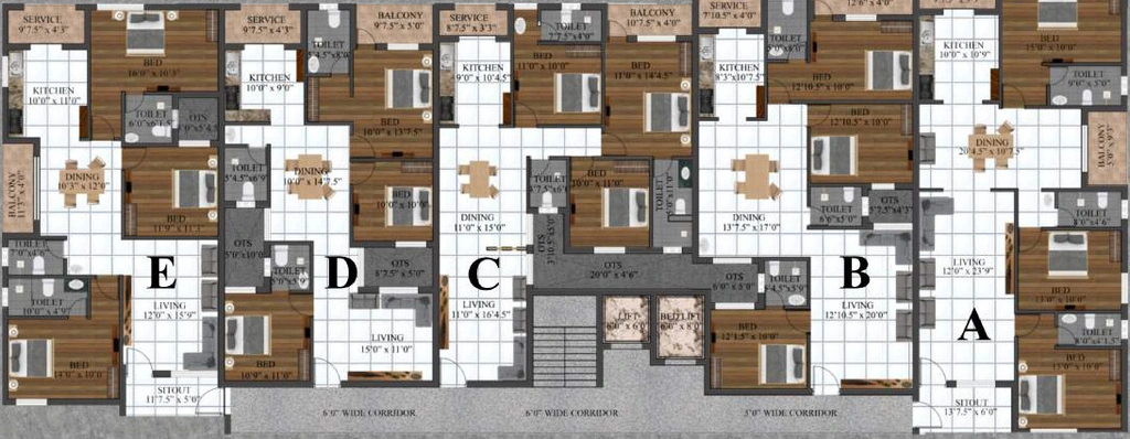 Floor Plan of Navaneetha RR Raghavendra in RS Puram, Coimbatore - Image 341261