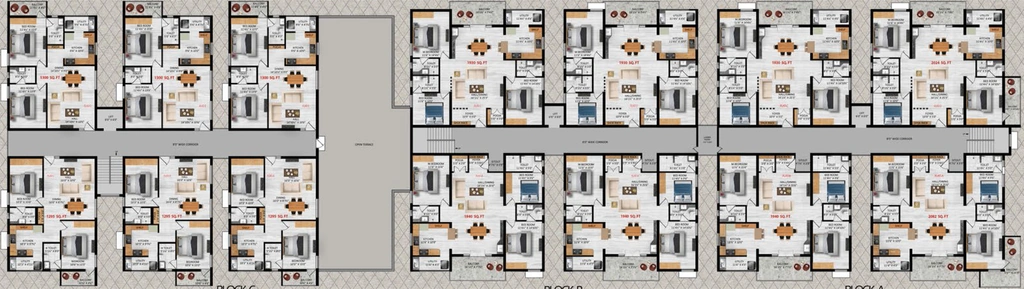 Floor Plan of Lumbodhara Orchid Aarna in Thudiyalur, Coimbatore - Image 341272
