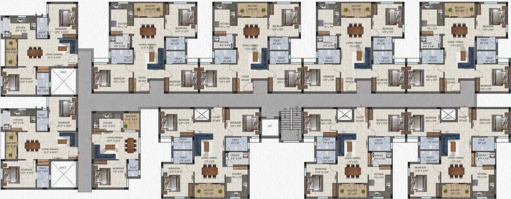 Floor Plan of Prince Blossom in Neelambur, Coimbatore - Image 341280