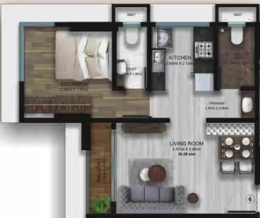 1 BHK Flat in A S Anutam in Andheri West, Mumbai - Image 883785