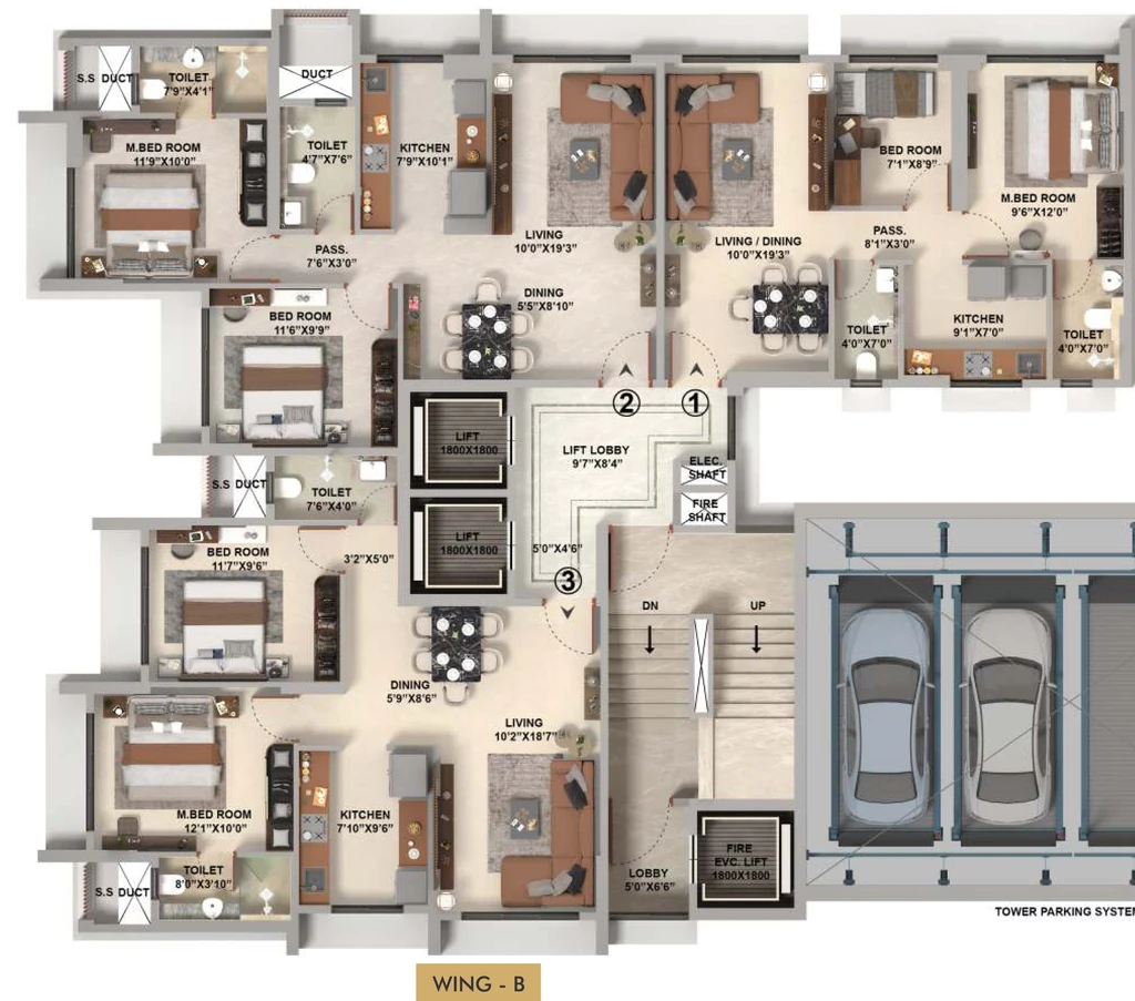 Floor Plan of Delta Meadows in Andheri West, Mumbai - Image 341288