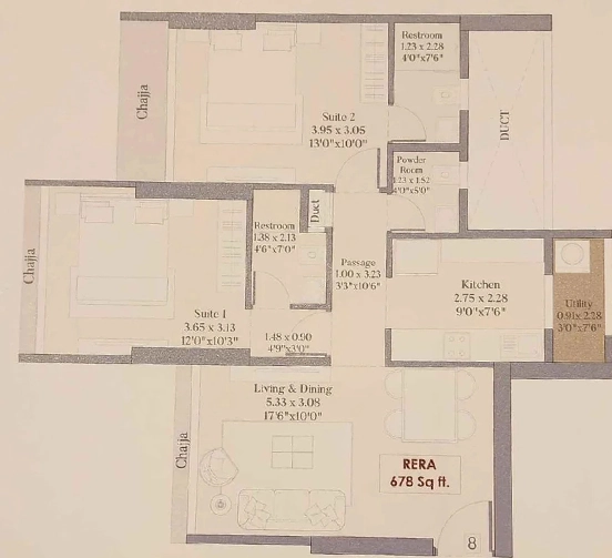 2 BHK Flat in Gurukrupa Ekam in Andheri West, Mumbai - Image 883799