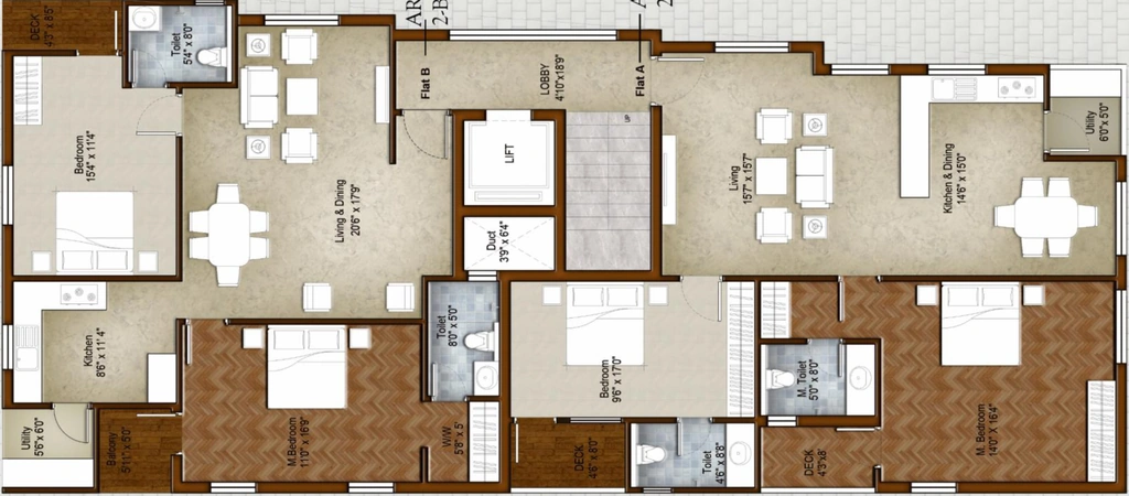Floor Plan of Sukras Aura in Saibaba Colony, Coimbatore - Image 341747