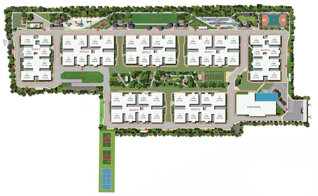 Master Plan of Tridasa Rise in Nallagandla, Hyderabad - Image 341764