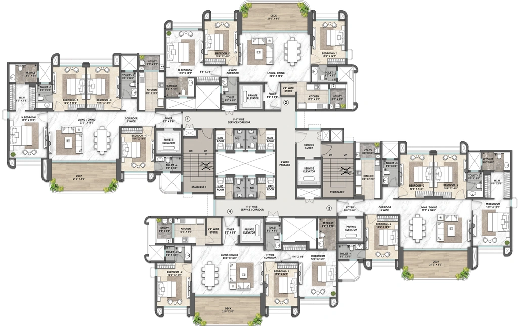 Floor Plan of Lodha Hanging Garden in Dombivli East, Thane - Image 341844