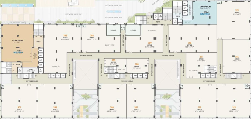 Floor Plan of ATM Mall in Chandkheda, Ahmedabad - Image 342079