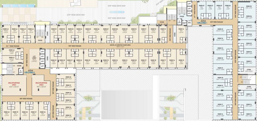 Floor Plan of ATM Mall in Chandkheda, Ahmedabad - Image 342078