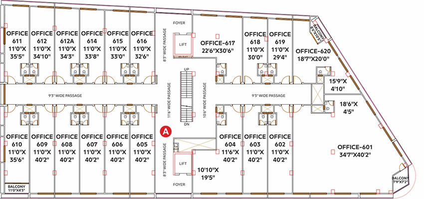 Floor Plan of Galaxy Central in Nava Naroda, Ahmedabad - Image 342117