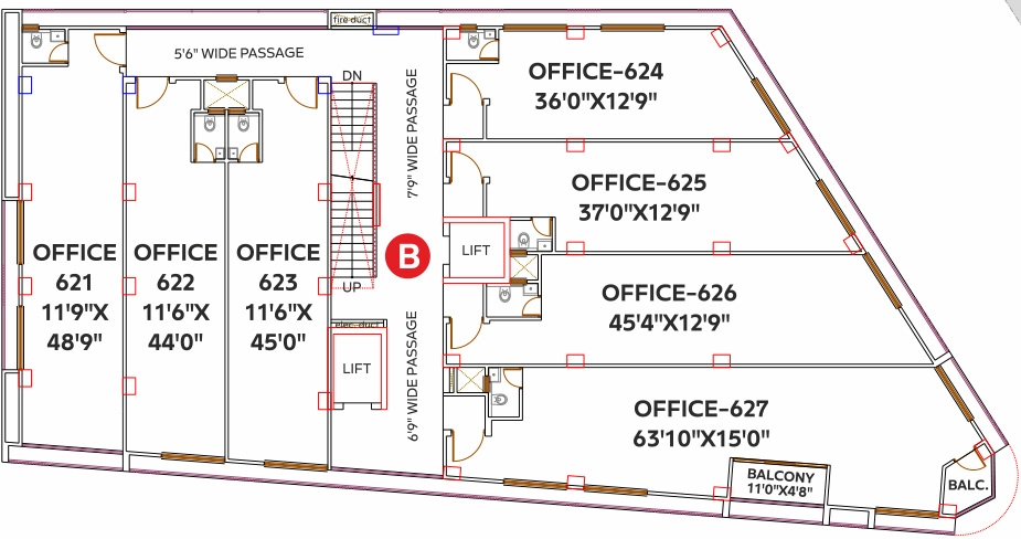 Floor Plan of Galaxy Central in Nava Naroda, Ahmedabad - Image 342116