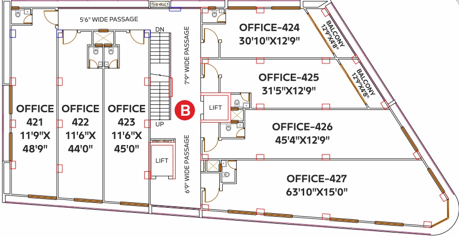 Floor Plan of Galaxy Central in Nava Naroda, Ahmedabad - Image 342115