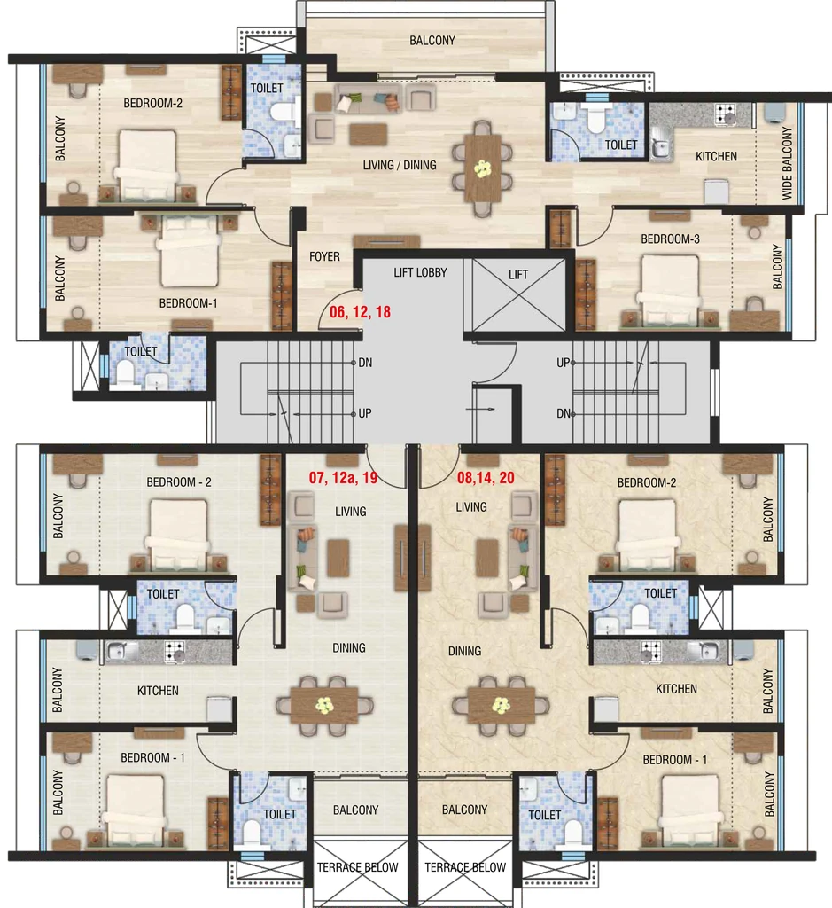 Floor Plan of Sapana Skyline in Margao, Goa - Image 342112