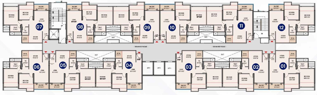 Floor Plan of GK Aria in Punawale, Pune - Image 342230