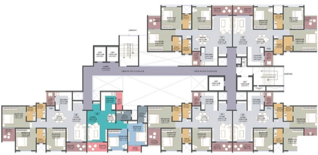 Floor Plan of Kakkad Ambiience Vivanta in Katraj, Pune - Image 342684