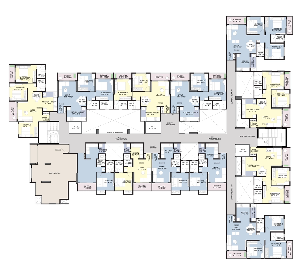 Floor Plan of Sitai Mountain Manor in Moshi, Pune - Image 342723