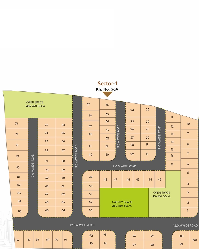 Master Plan of Mahalaxmi Nagar 28 Sector 1 in Jamtha, Nagpur - Image 342741