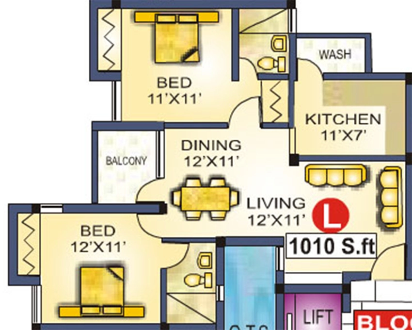 2 BHK Flat in Jamals Grandeur in Poonamallee, Chennai - Image 884965