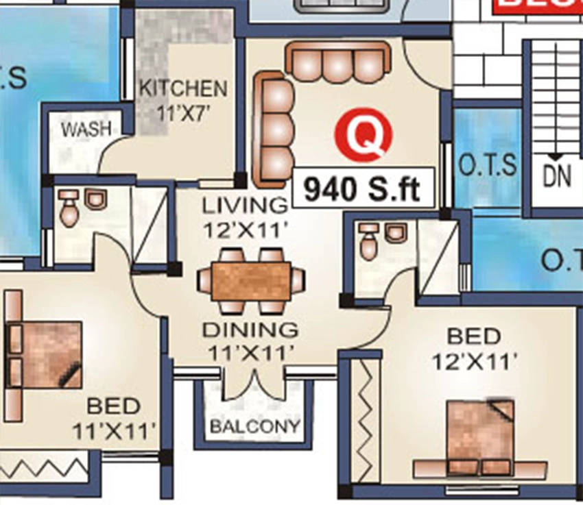 2 BHK Flat in Jamals Grandeur in Poonamallee, Chennai - Image 884964