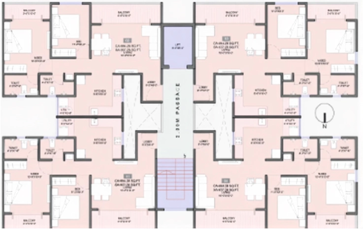 Floor Plan of Bhosale Icon in Charholi, Pune - Image 343295