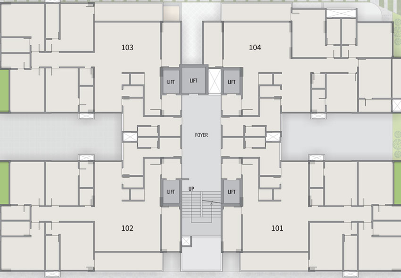 Floor Plan of Shivalik Edge in Bopal, Ahmedabad - Image 21945