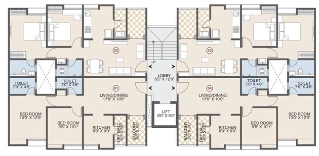 Floor Plan of Matoshri Shubh Elara in Charholi, Pune - Image 343337