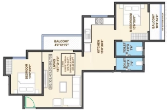 2 BHK Flat in Siddhivinayak Celestial in Charholi, Pune - Image 885240