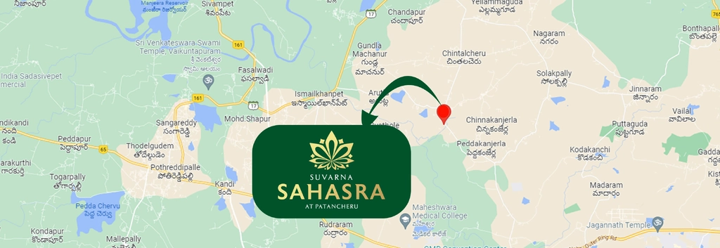 Location of Suvarnabhoomi Suvarna Sahasra in Patancheru, Hyderabad - Image 343408