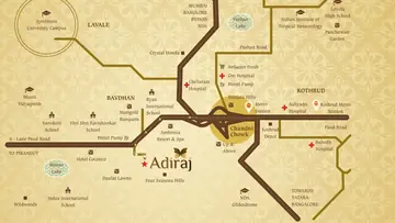 Location of Adiraj Bavdhan - Image 343516