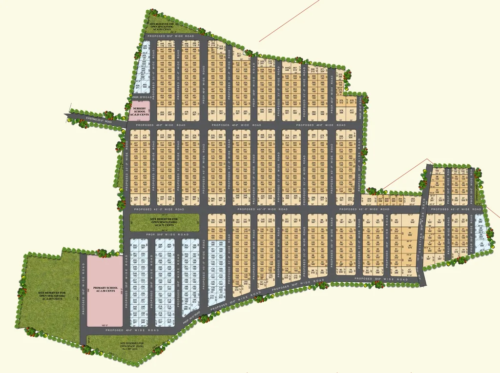 Master Plan of Sree Laxmi Balaji Township in Shadnagar, Hyderabad - Image 343538