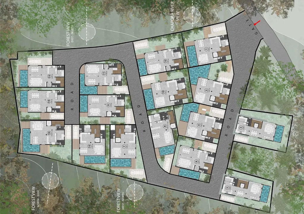 Master Plan of Anokha Q Vagator in Anjuna, Goa - Image 343572