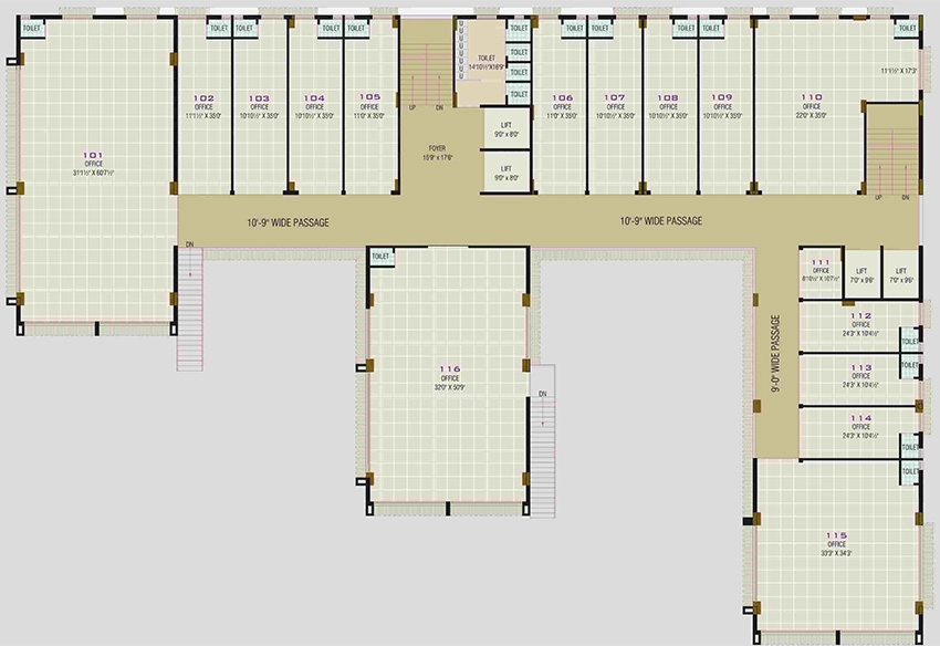 Floor Plan of Kothiya K Star Business Hub in Nava Naroda, Ahmedabad - Image 351603
